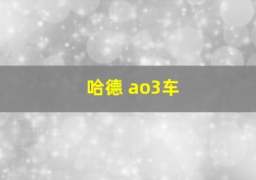 哈德 ao3车